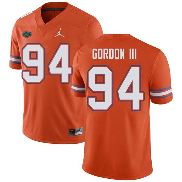 Jordan Brand Men #94 Moses Gordon III Florida Gators College Football Jerseys Sale-Orange